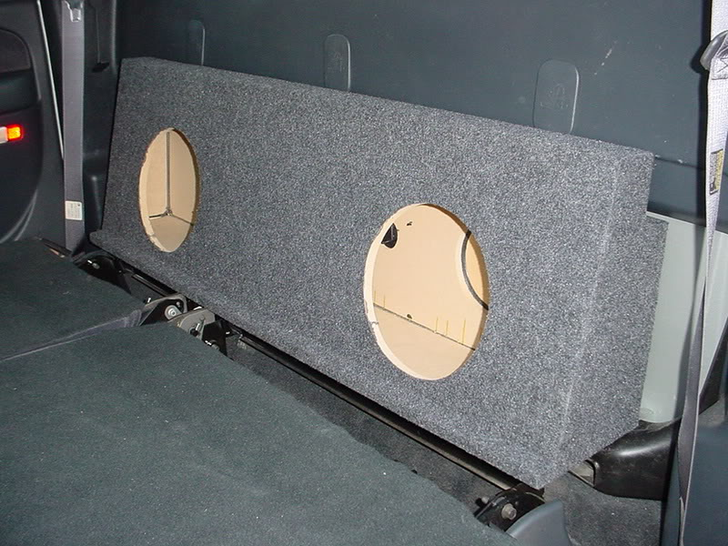 Behind seat best sale sub box